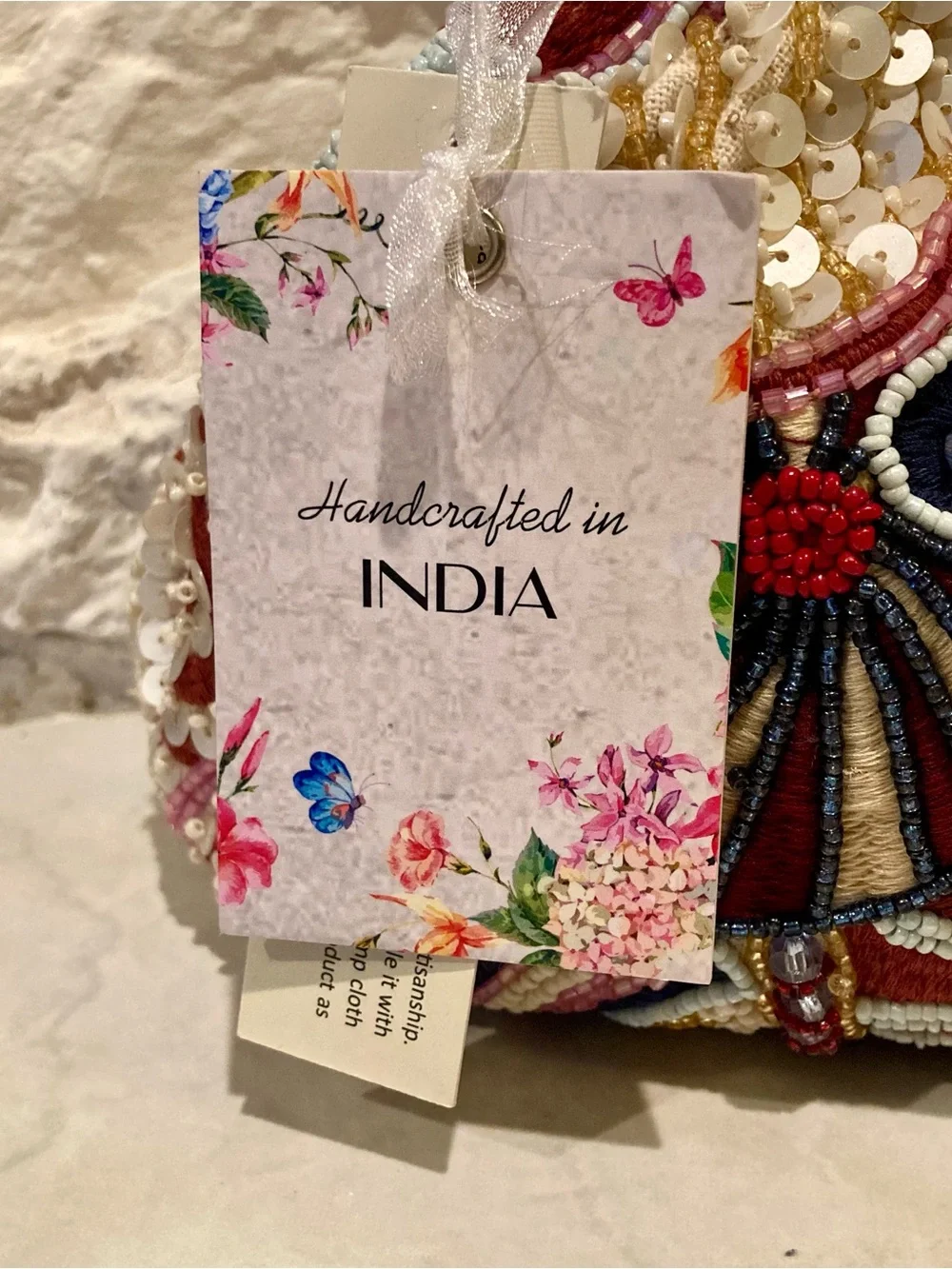 Handcrafted in India nwt “handcrafted